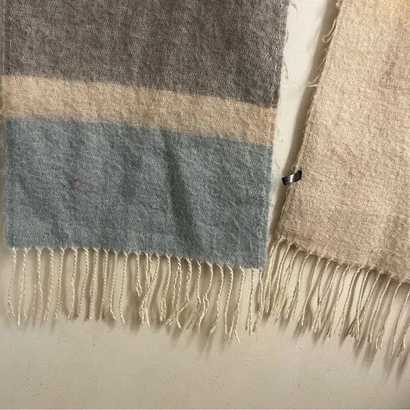 Britt’s Knits Barcelona Blanket Scarf Multicolor Color Block Fringe 80” x 14” - Picture 7 of 9